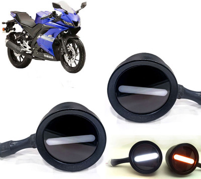 AUTO PEARL Front LED Indicator Light for Yamaha YZF R15 S(White, Yellow)