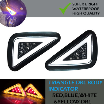 Znee Smart Front LED Indicator Light for Yamaha R15 V3, R15 V1, R15 V2, R15(Yellow, Blue)