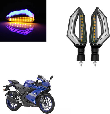 Vagary Front, Rear LED Indicator Light for Yamaha R15 V3(Blue, Yellow)