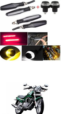 E-Shoppe Front, Rear, Side LED Indicator Light for TVS Universal For Bike(Yellow, Blue)