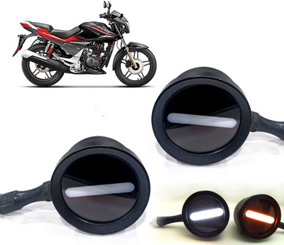 AUTO PEARL Front LED Indicator Light for Bajaj CBZ Extreme(White, Yellow)