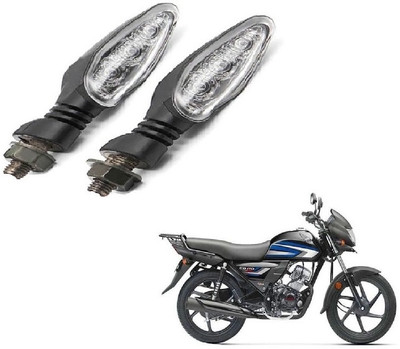 PAL CREATION Front, Rear LED Indicator Light for Honda Universal For Bike(Yellow)