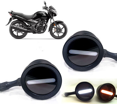 AUTO PEARL Front LED Indicator Light for Hero CB Unicorn(White, Yellow)