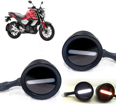 AUTO PEARL Front LED Indicator Light for Yamaha FZ S V3(White, Yellow)