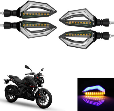 Vagary Front, Rear LED Indicator Light for Bajaj Pulsar N250(Blue, Yellow)