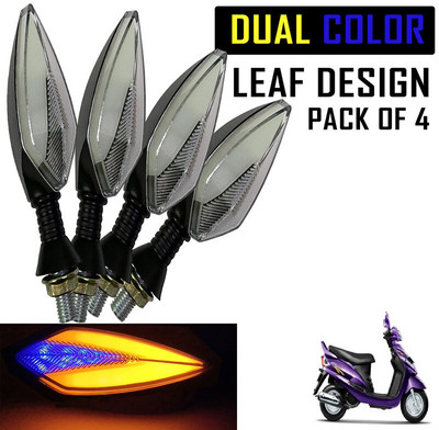 Shopland Front, Rear LED Indicator Light for Mahindra Rodeo RZ(Amber, Blue)