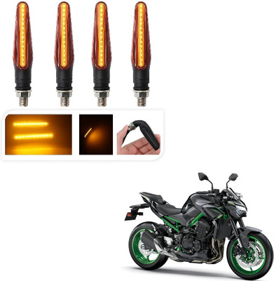 JMA TRADING Front, Rear LED Indicator Light for Kawasaki Universal For Bike(Amber)