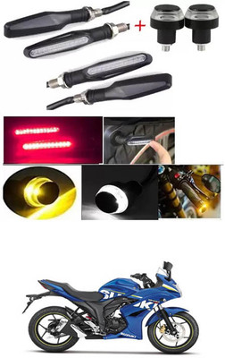 E-Shoppe Front, Rear, Side LED Indicator Light for Suzuki Gixxer SF(Yellow, Blue)