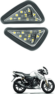 LOVMOTO Front LED Indicator Light for TVS Apache RTR 180(Black)
