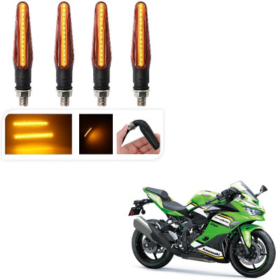JMA TRADING Front, Rear LED Indicator Light for Kawasaki Universal For Bike(Amber)