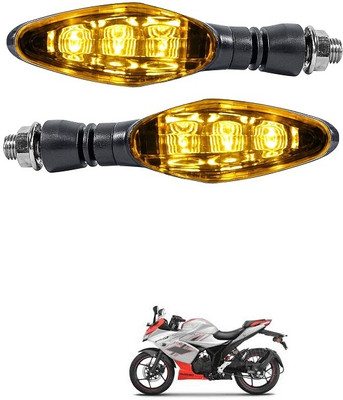 QUIRKY ZONE Front, Rear LED Indicator Light for Bajaj, Hero, Honda, TVS, Suzuki, Universal For Bike Universal For Bike(Yellow)
