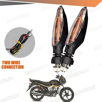 Generox Front, Rear LED Indicator Light for Mahindra Universal For Bike(Yellow)
