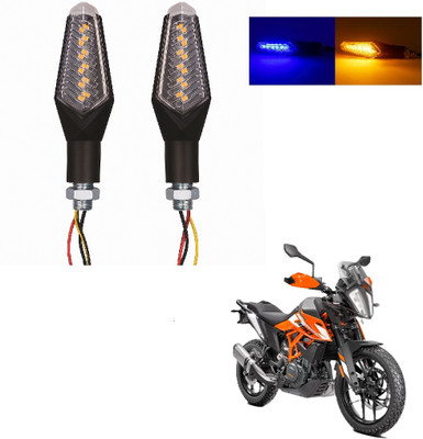 JMA TRADING Front, Rear LED Indicator Light for KTM Universal For Bike(Blue, Amber)
