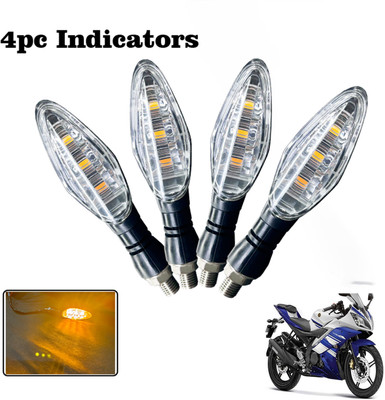 Generox Front, Rear LED Indicator Light for Yamaha YZF R15 S(Amber)