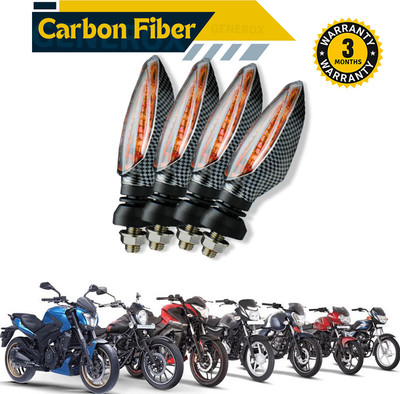 Generox Front, Rear LED Indicator Light for Bajaj Universal For Bike(Yellow)