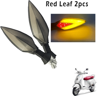 Generox Front, Rear, Side LED Indicator Light for Piaggio Vespa Elegante(Red, Yellow)