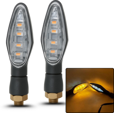 LIUHJG Front, Rear LED Indicator Light for Universal For Bike Universal For Bike(Yellow, White)