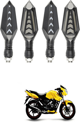 LOVMOTO Front, Rear LED Indicator Light for TVS Apache RTR 180(Yellow)