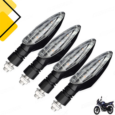 Generox Front, Rear LED Indicator Light for Bajaj Discover 150(Amber)