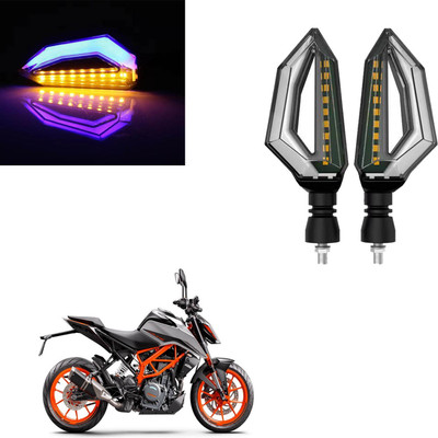 Vagary Front, Rear LED Indicator Light for KTM RC 390(Blue, Yellow)