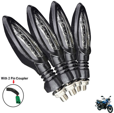 Generox Front, Rear LED Indicator Light for Bajaj Platina(Yellow)