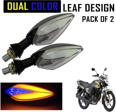Shopland Front, Rear LED Indicator Light for Yamaha Saluto 125(Amber, Blue)