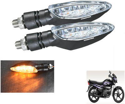 Generox Front, Rear LED Indicator Light for Hero Super Splendor(Amber)