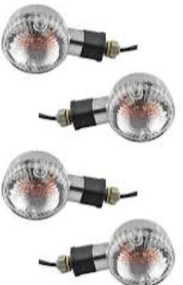 SAM Rear, Front Halogen Indicator Light for Bullet, Royal Enfield Classic 350, Classic(White)