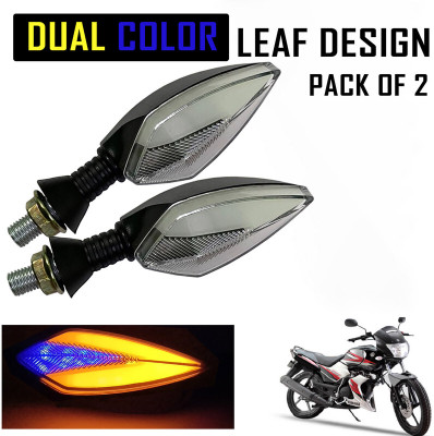 Shopland Front, Rear LED Indicator Light for Yamaha SS 125(Amber, Blue)