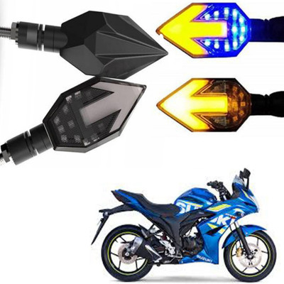 DriveXpert Side LED Indicator Light for Suzuki Gixxer SF(Blue, Amber)