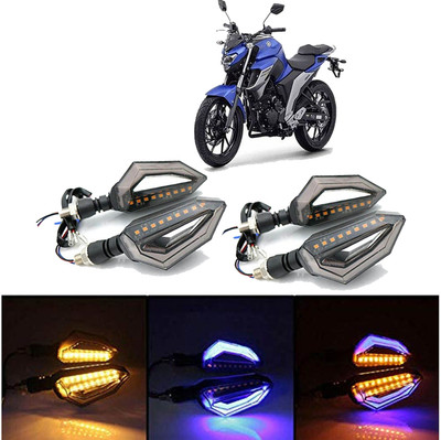 Vagary Side LED Indicator Light for Universal For Bike FZ(Blue, Yellow)