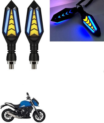 SRPHERE Front, Rear LED Indicator Light for Mahindra Universal For Bike(Amber, Blue)