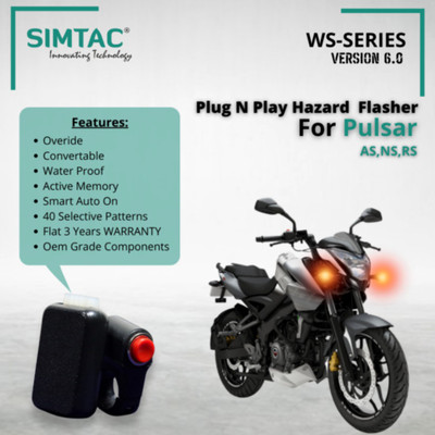 SIMTAC Front, Rear Flasher Indicator Light for Bajaj Pulsar 150 AS, Pulsar 200 AS, Pulsar 180 NS, Pulsar 200NS, Pulsar 150 NS