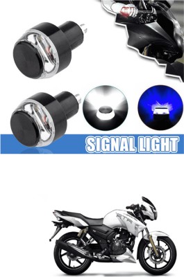 LOVMOTO Front LED Indicator Light for TVS Apache RTR 180(White, Blue)