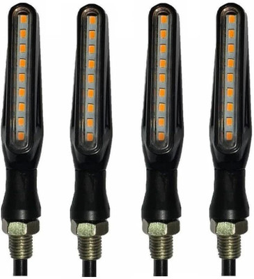 TA Side, Front, Rear LED Indicator Light for Bajaj Pulsar 200 NS DTS-i(Orange, White)