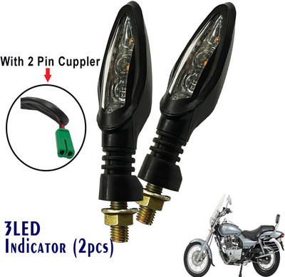 Generox Front, Rear LED Indicator Light for Bajaj Avenger 200(Yellow)