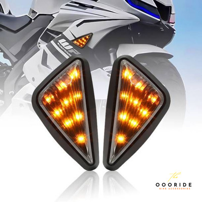 OOORIDE Front LED Indicator Light for Universal For Bike Universal For Bike(Yellow)