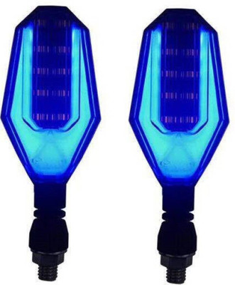 SHOWRIDE Front, Rear, Side LED Indicator Light for TVS Apache RTR 150, Apache RTR 180, Star City, Universal For Bike(Yellow, Blue)
