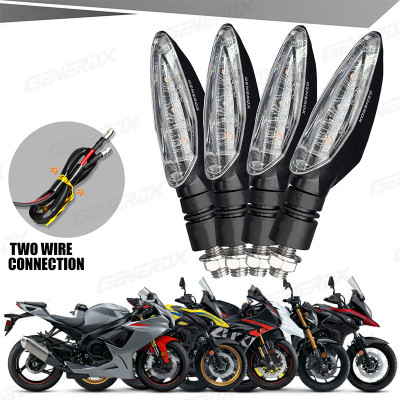 Generox Front, Rear LED Indicator Light for Suzuki Universal For Bike(Yellow)