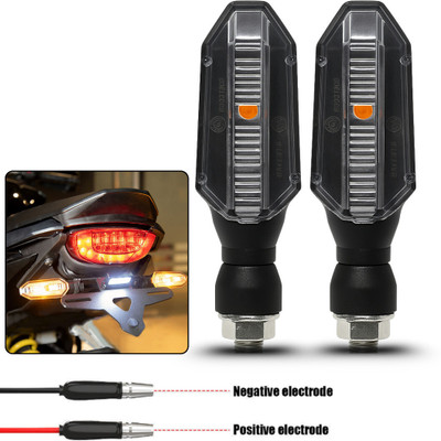AutoPowerz Front, Rear LED Indicator Light for Universal For Bike Universal For Bike(Yellow)