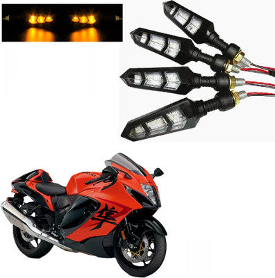 JMA TRADING Front, Rear LED Indicator Light for Suzuki Universal For Bike(Amber)