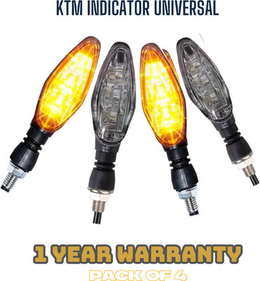 TRYFLY Rear, Side LED Indicator Light for Universal For Bike Universal For Bike(Amber)