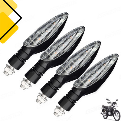 Generox Front, Rear LED Indicator Light for Bajaj Platina 100(Amber)