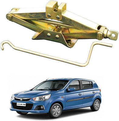 MATIES Heavy Duty Manual Golden Scissor Iron Vehicle Lift Jack For Alto-K10 Vehicle Jack(2000 kg)