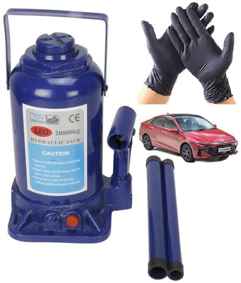EKRASH 20 Ton Hydraulic Bottle Jack With Gloves for Car and Loading Vehicle Vehicle Jack(20000 kg)