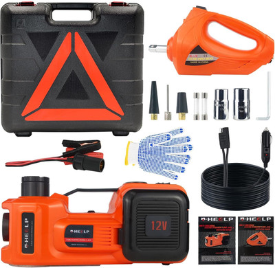 Yearwin 5 in 1 Electric Hydraulic Car Jack with Electric Impact Wrench Tire Inflator Vehicle Jack(5000 kg)