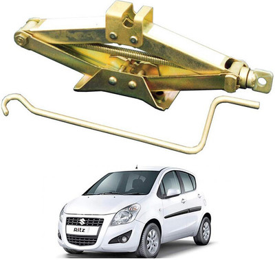 MATIES Heavy Duty Manual Golden Scissor Iron Vehicle Lift Jack For Ritz Vehicle Jack(2000 kg)