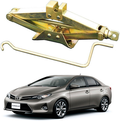 MATIES Heavy Duty Manual Golden Scissor Iron Vehicle Lift Jack For Corolla Vehicle Jack(2000 kg)