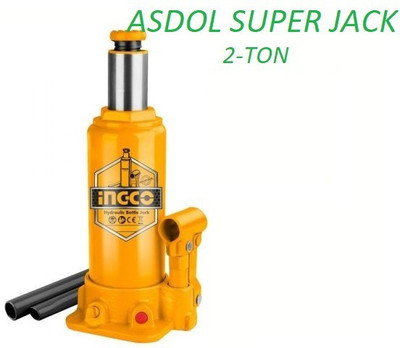 Asdol INGCO HBJ202 2-TONS Easy Car Lifting Bottle Shape Jack Hydraulic (2000 kg) Vehicle Jack(2000 kg)
