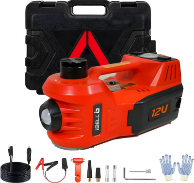 iBELL ECJ410 Electric Hydraulic Car Jack with Electric Impact Wrench and Tire Inflator Vehicle Jack(5000 kg)